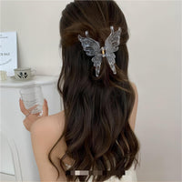 Thumbnail for Geometric Crystal Hollow Butterfly Chignon Claw Clip Hair Clip - ArtGalleryZen