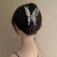 Thumbnail for Geometric Crystal Hollow Butterfly Chignon Claw Clip Hair Clip - ArtGalleryZen
