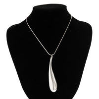 Thumbnail for Geometric Elegant Gold Sliver Waterdrop pendant Necklace - ArtGalleryZen