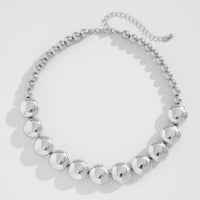 Thumbnail for Geometric Glossy Flat Round Bead Necklace Bracelet - ArtGalleryZen
