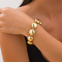 Thumbnail for Geometric Glossy Flat Round Bead Necklace Bracelet - ArtGalleryZen