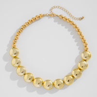 Thumbnail for Geometric Glossy Flat Round Bead Necklace Bracelet - ArtGalleryZen