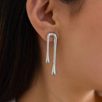 Thumbnail for Geometric Glossy Flow Waterdrop Earrings - ArtGalleryZen