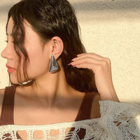 Thumbnail for Geometric Glossy Triangle Dangle Earrings - ArtGalleryZen