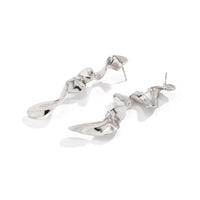 Thumbnail for Geometric Gold Silver Plated Curved Shaped Earrings - ArtGalleryZen