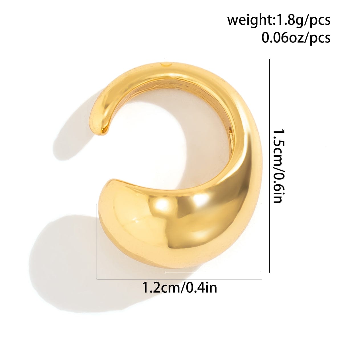 Geometric Gold Silver Plated Ear Cuff Earrings - ArtGalleryZen