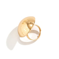 Thumbnail for Geometric Gold Silver Plated Half Ball Open Ring - ArtGalleryZen