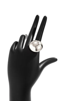 Thumbnail for Geometric Gold Silver Plated Half Ball Open Ring - ArtGalleryZen