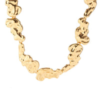 Thumbnail for Geometric Gold Silver Plated Irregular Lava Choker Necklace - ArtGalleryZen