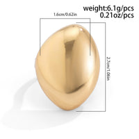 Thumbnail for Geometric Gold Silver Plated Irregular Oval Open Ring - ArtGalleryZen