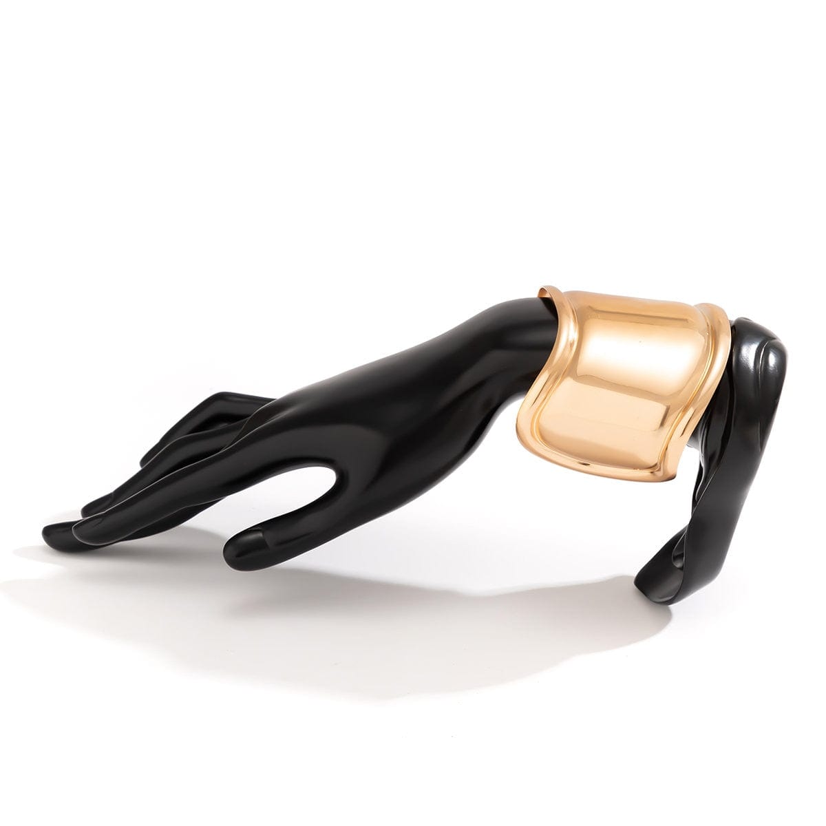 Geometric Gold Silver Plated Metallic Open Wide Cuff Bangle Bracelet - ArtGalleryZen