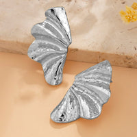 Thumbnail for Geometric Gold Silver Plated Wing Shaped Earrings - ArtGalleryZen