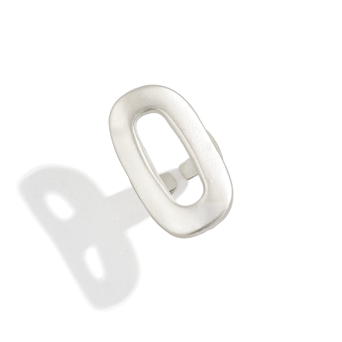Geometric Gold Silver Plated Zero Shaped Open Ring - ArtGalleryZen