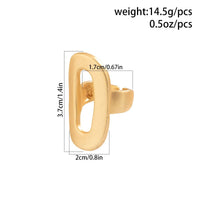 Thumbnail for Geometric Gold Silver Plated Zero Shaped Open Ring - ArtGalleryZen