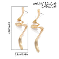 Thumbnail for Geometric Gold Silver Tone Curved Ribbon Earrings - ArtGalleryZen