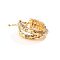 Thumbnail for Geometric Intermeshing Bangle Bracelet - ArtGalleryZen