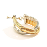 Thumbnail for Geometric Intermeshing Bangle Bracelet - ArtGalleryZen