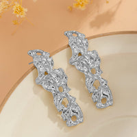Thumbnail for Geometric Irregular Abstract Lava Earrings - ArtGalleryZen