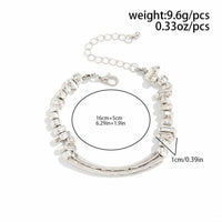 Thumbnail for Geometric Irregular Beaded Chain Choker Necklace Bracelet - ArtGalleryZen