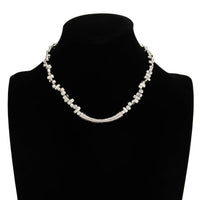 Thumbnail for Geometric Irregular Beaded Chain Choker Necklace Bracelet - ArtGalleryZen