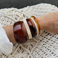 Thumbnail for Geometric Irregular Gradient Resin Bangle Bracelet Set - ArtGalleryZen
