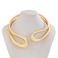 Thumbnail for Geometric Irregular Hoop Frosted Collar Necklace - ArtGalleryZen