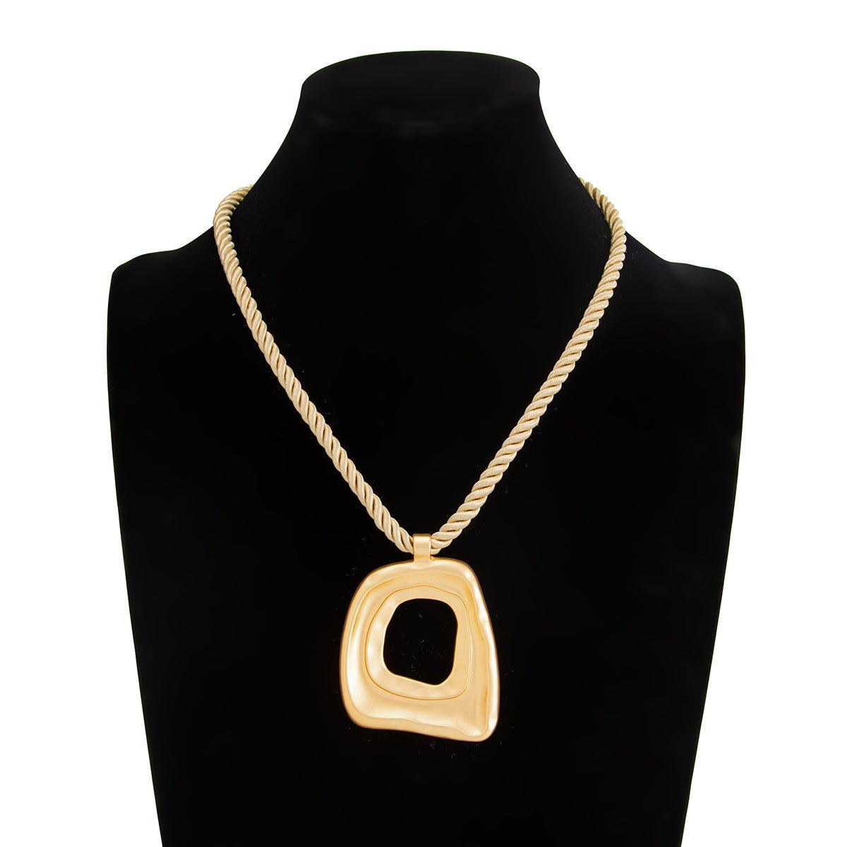 Geometric Irregular Hoop Pendant Necklace - ArtGalleryZen