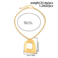 Thumbnail for Geometric Irregular Hoop Pendant Necklace - ArtGalleryZen