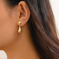 Thumbnail for Geometric Irregular Melting Waterdrop Asymmetrical Earrings - ArtGalleryZen