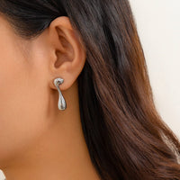 Thumbnail for Geometric Irregular Melting Waterdrop Asymmetrical Earrings - ArtGalleryZen