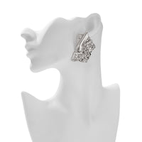 Thumbnail for Geometric Irregular Pleated Square Stud Earrings - ArtGalleryZen