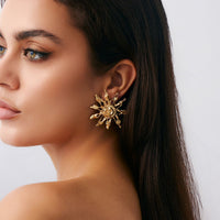 Thumbnail for Geometric Irregular Sun Stud Earrings - ArtGalleryZen