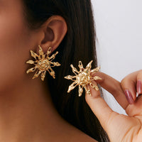 Thumbnail for Geometric Irregular Sun Stud Earrings - ArtGalleryZen