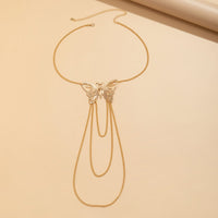 Thumbnail for Geometric Layered Butterfly Tassel Thigh Leg Chain - ArtGalleryZen