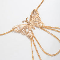 Thumbnail for Geometric Layered Butterfly Tassel Thigh Leg Chain - ArtGalleryZen