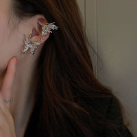Thumbnail for Geometric Liquid Butterfly Ear Cuff Climber Crawler Wrap Earring - ArtGalleryZen