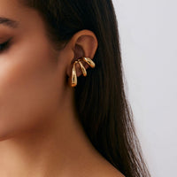 Thumbnail for Geometric Liquid Flow Waterdrop Earrings - ArtGalleryZen