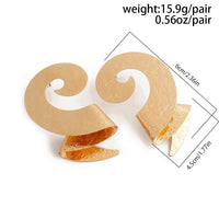 Thumbnail for Geometric Metal Spiral Folding Pattern Earrings - ArtGalleryZen