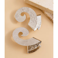 Thumbnail for Geometric Metal Spiral Folding Pattern Earrings - ArtGalleryZen