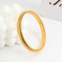 Thumbnail for Geometric Metallic Bangle Bracelet - ArtGalleryZen