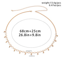 Thumbnail for Geometric Minimalist Ball Tassel Hoop Belly Chain - ArtGalleryZen