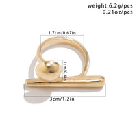 Thumbnail for Geometric Minimalist Glossy Round Open Ring - ArtGalleryZen