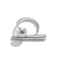 Thumbnail for Geometric Minimalist Glossy Round Open Ring - ArtGalleryZen