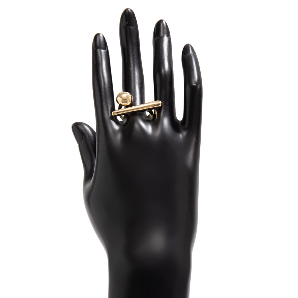 Geometric Minimalist Glossy Round Open Ring - ArtGalleryZen