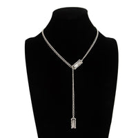 Thumbnail for Geometric Rhinestone Charm Y Necklace - ArtGalleryZen