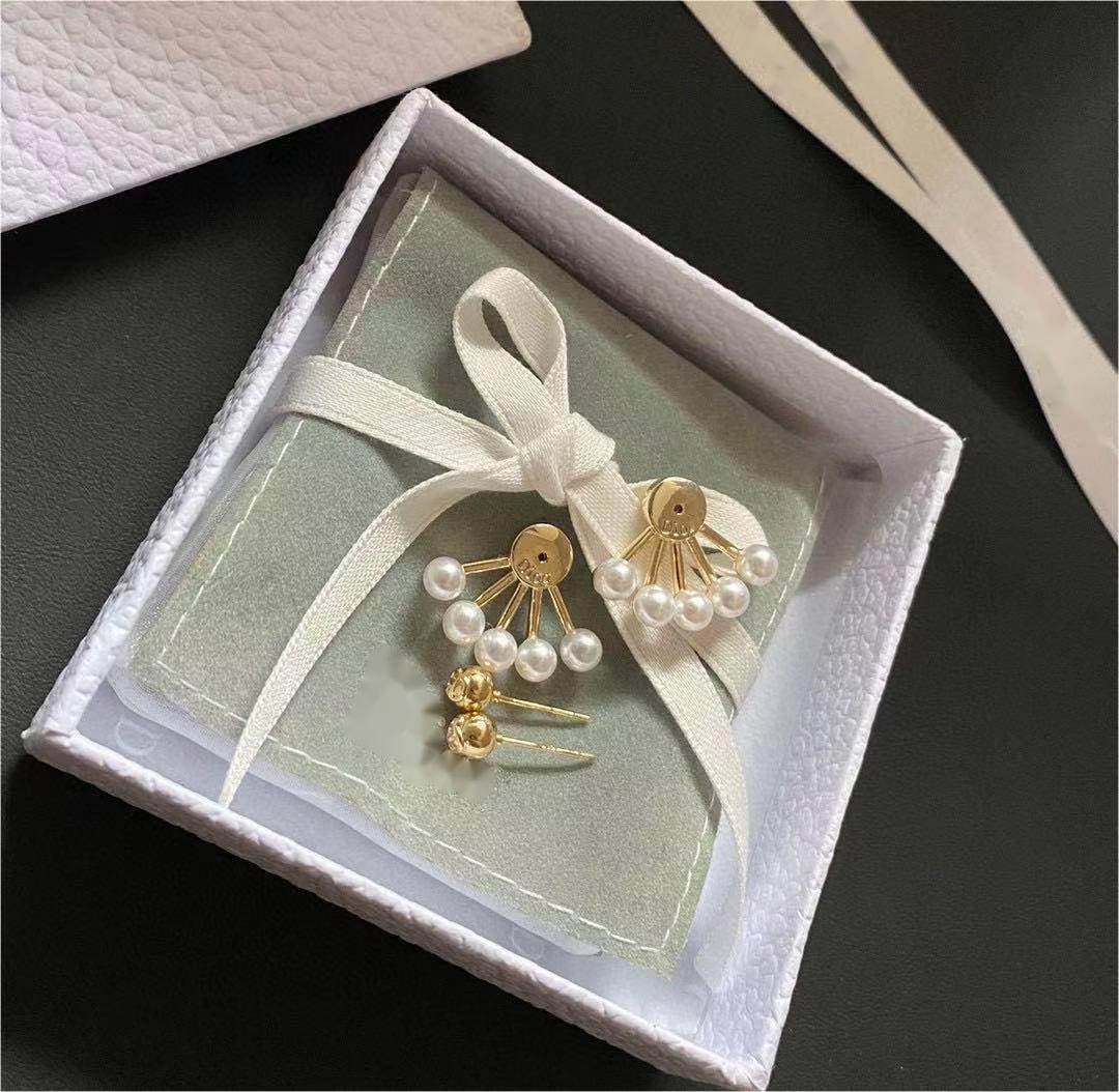 Geometric S925 Silver Post Pearl Earrings - ArtGalleryZen