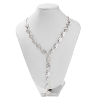 Thumbnail for Geometric Textured Waterdrop Y Necklace - ArtGalleryZen
