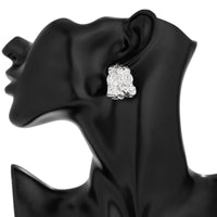 Thumbnail for Geometric Textured Wide C Shaped Earrings - ArtGalleryZen