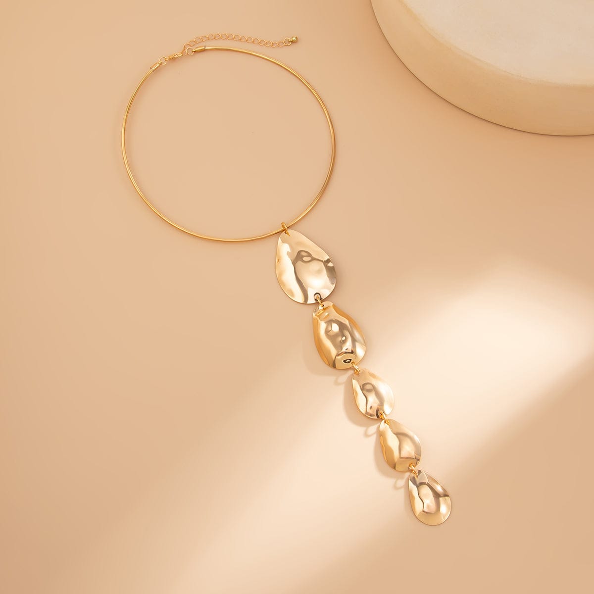 Geometric Waterdrop Pendant Collar Choker Y Necklace - ArtGalleryZen