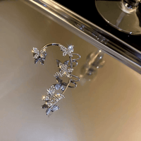 Thumbnail for Glitter Crystal Inlaid Butterfly Ear Cuff Climber Crawler Wrap Earring - ArtGalleryZen